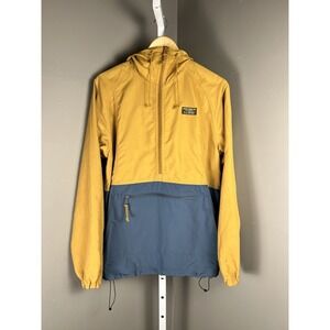 L.L.Bean Men's Mountain Classic Anorak Yellow Blue Colorblock Men's S